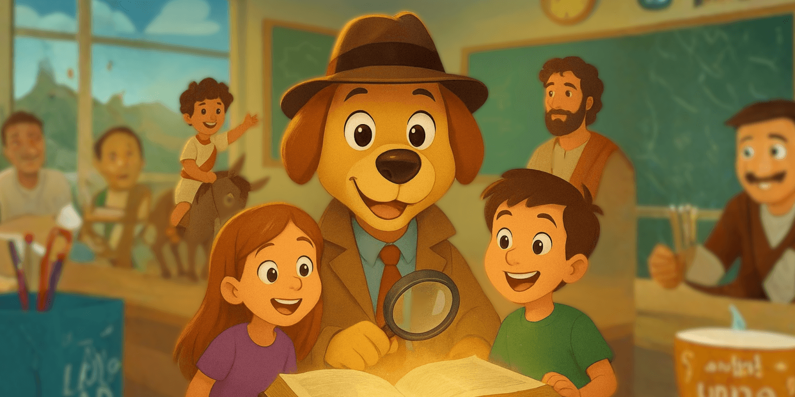 Gail Morin, creator of Detective Sam and the Bible Time Travelers, stands in a professional setting, reflecting her role in transforming Bible education through interactive storytelling for children, combining fun and faith.