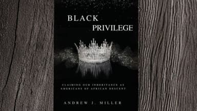 Cover of 'Black Privilege' by Andrew J. Miller, featuring a sparkling crown symbolizing strength, empowerment, and cultural legacy."
