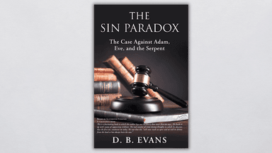 Book cover of The Sin Paradox with gavel and legal books, symbolizing a courtroom-style examination of original sin.