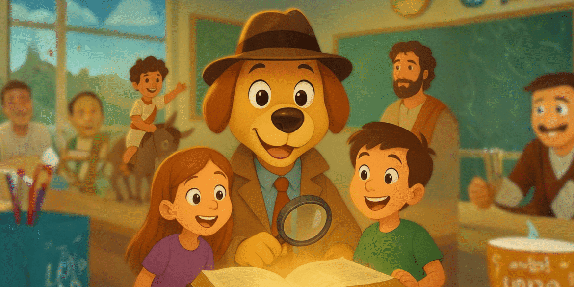 Detective Sam and the Bible Time Travelers- Bringing Bible Stories to Life Gail Morin, creator of Detective Sam and the Bible Time Travelers, stands in a professional setting, reflecting her role in transforming Bible education through interactive storytelling for children, combining fun and faith.
